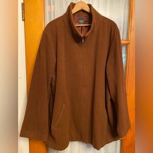 Eileen Fisher Rich Brown Wool Coat Jacket Size 2X.